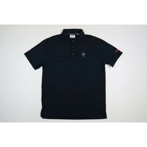 Linksoul Mens Large Navy‎ Solid Performance Golf Short Sleeve Polo Shirt